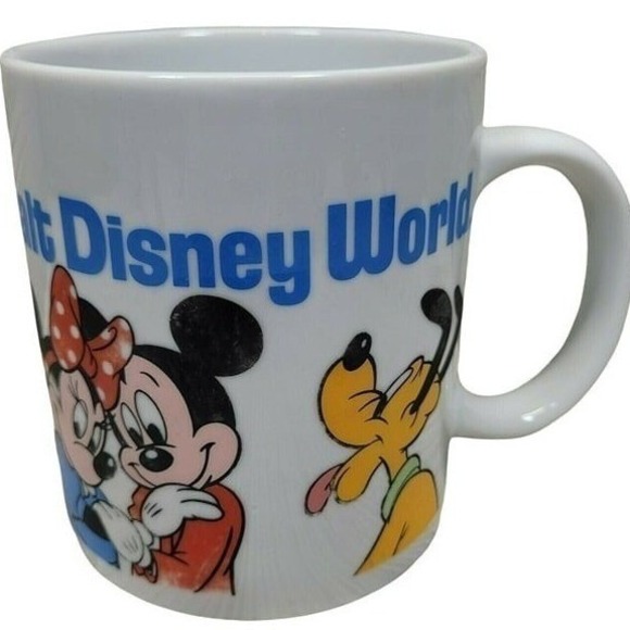 Disney Other - Disney Walt Disney World Coffee Mug Cup Mickey Minnie Pluto Donald‎ Goofy Vtg